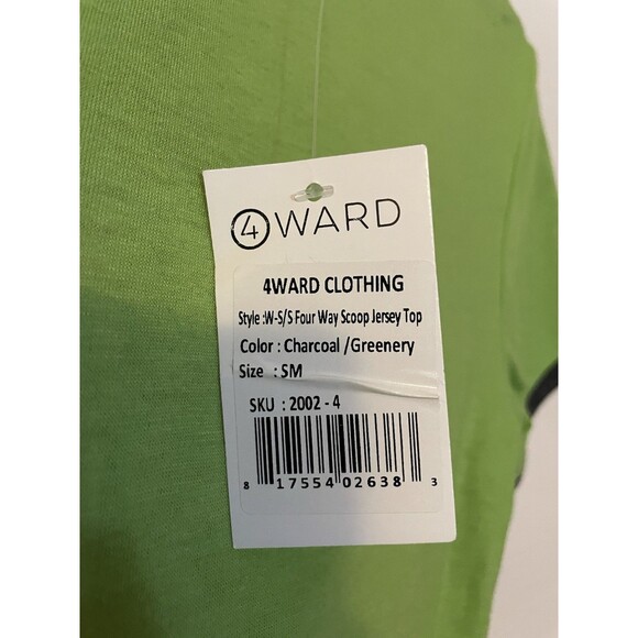 NWT 4Ward Clothing Women's Reversible Short-Sleeve T-Shirt Top Size S Gray Green - Picture 7 of 7